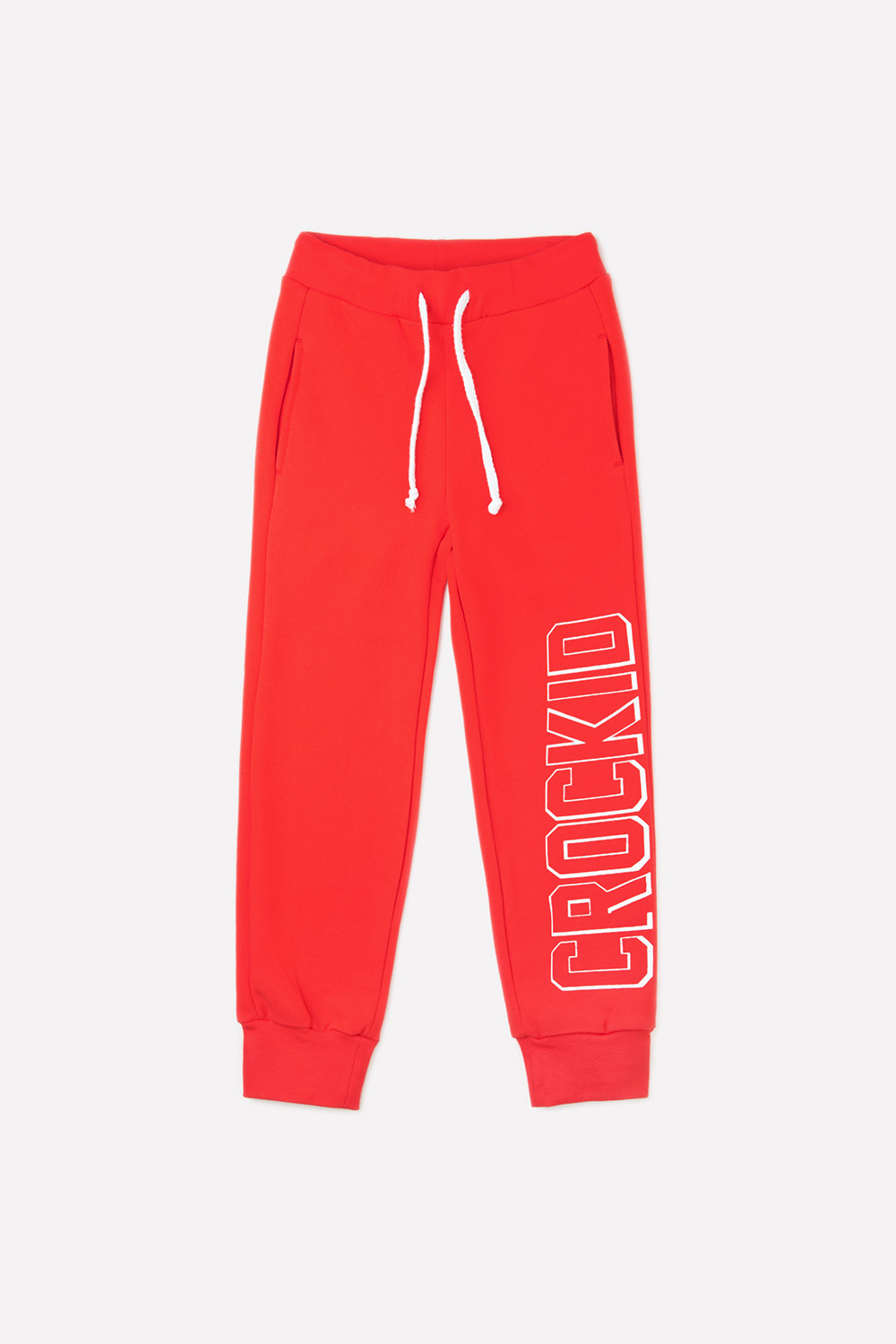 картинка Брюки для девочки Crockid К 4848/21 ярко-красный от магазина детских товаров ALiSa