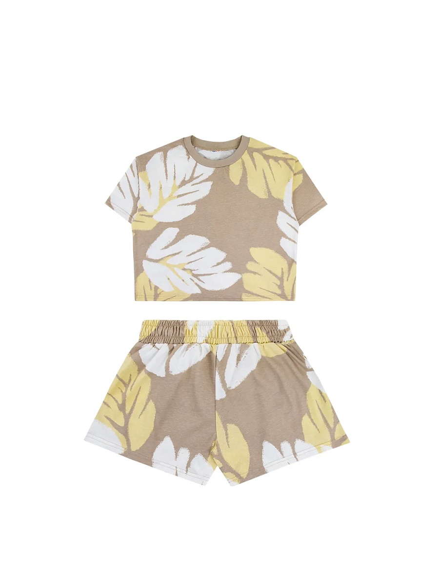 картинка Комплект для девочки YLA 7792100101 Коричневый листья от магазина детских товаров ALiSa