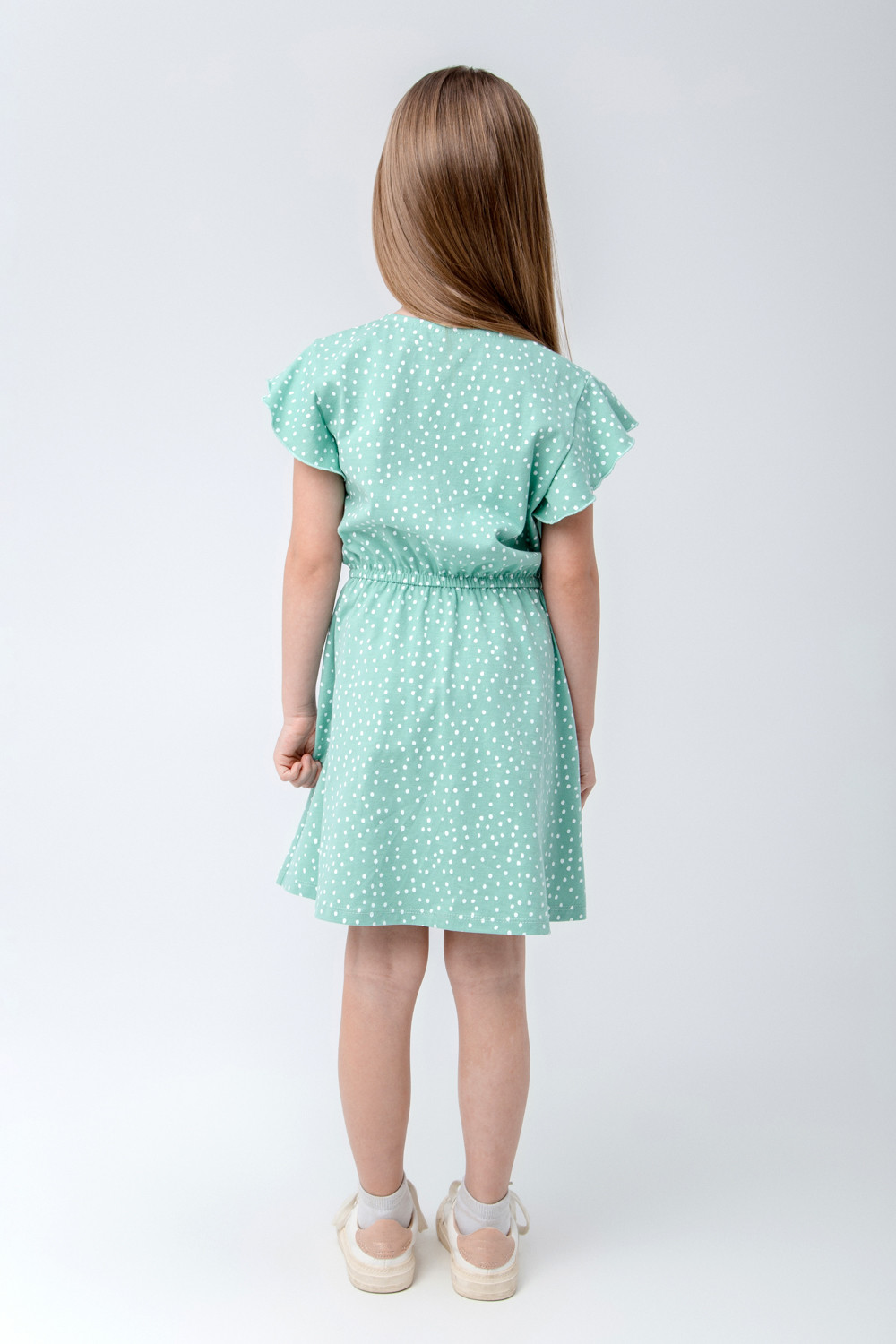 картинка Платье для девочки Crockid КР 5792 мятный зеленый, крапинки к363 от магазина детских товаров ALiSa