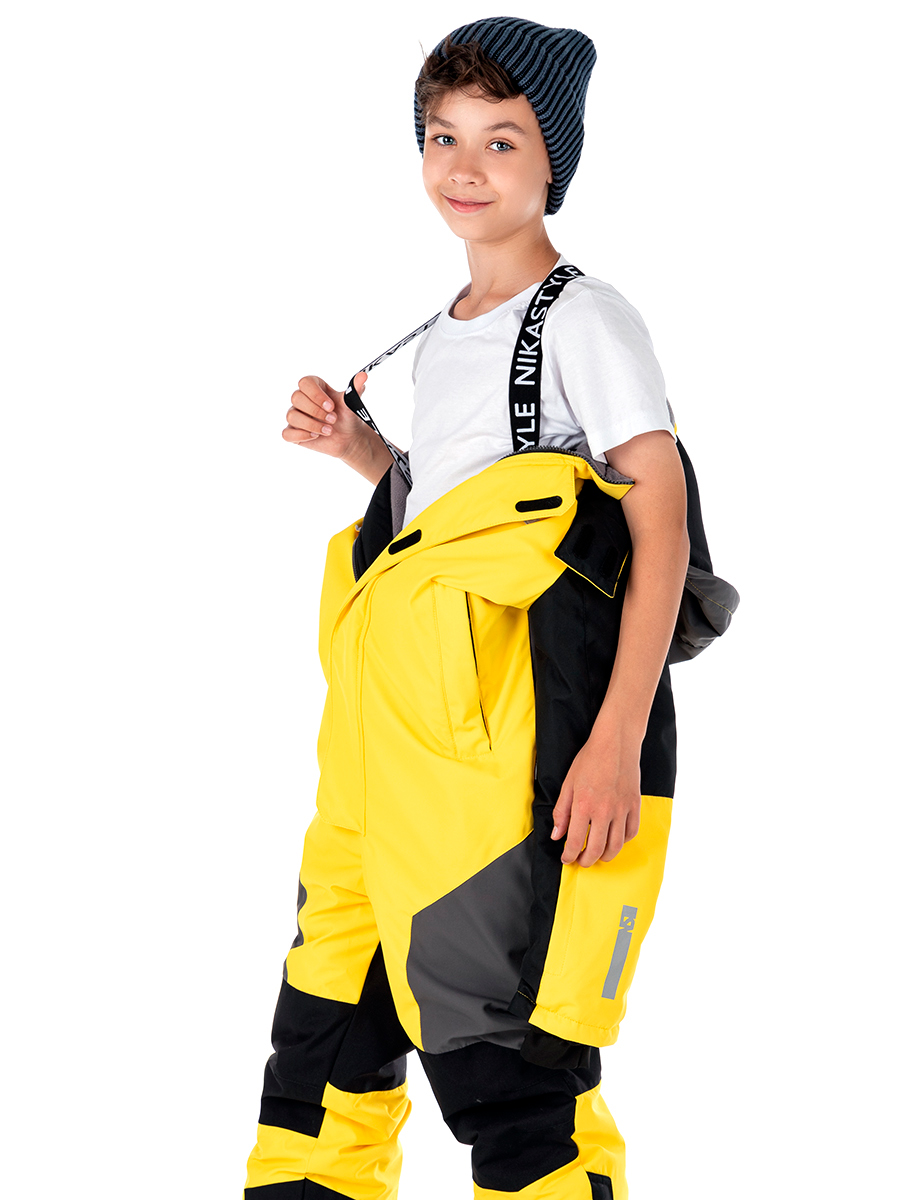 картинка Комбинезон зимний для мальчика NIKASTYLE 8з6924 Желтый черный от магазина детских товаров ALiSa