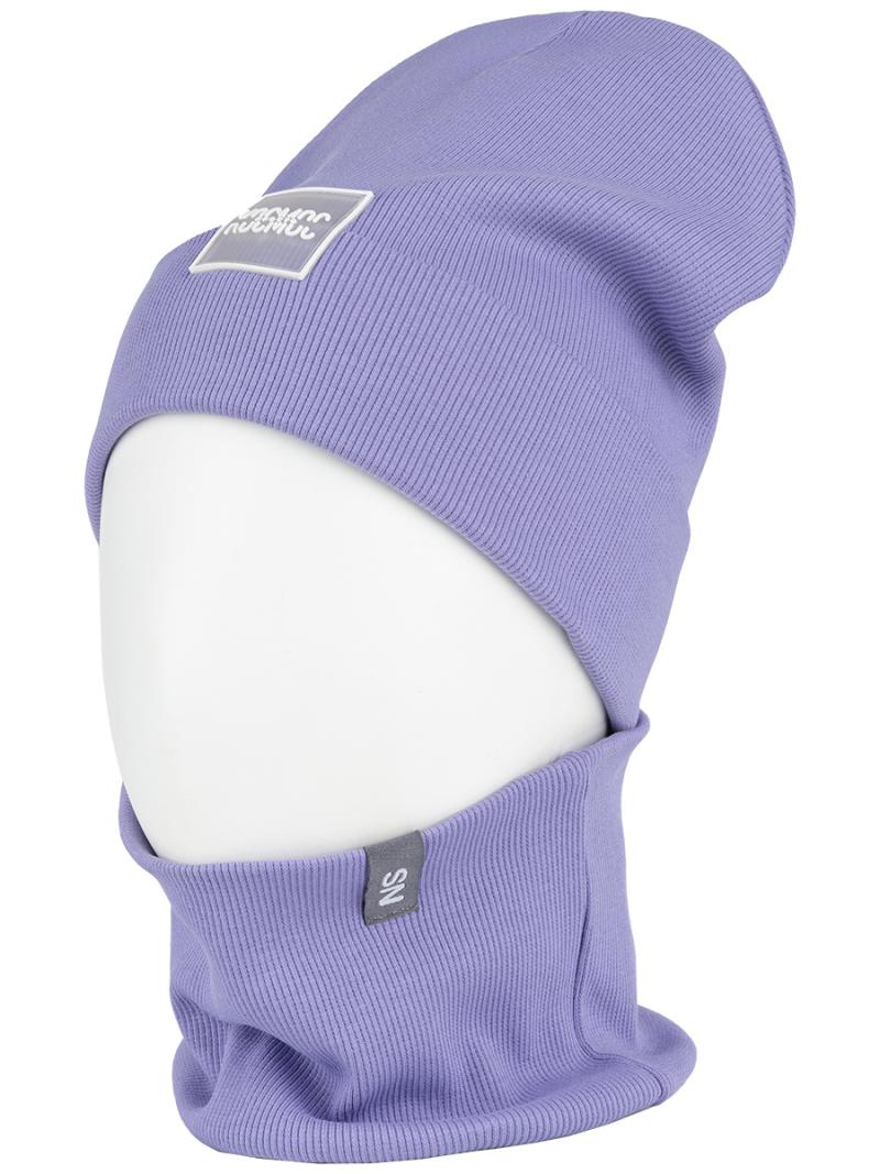 картинка Комплект деми шапка снуд для девочки NIKASTYLE 12л12424 лаванда от магазина детских товаров ALiSa