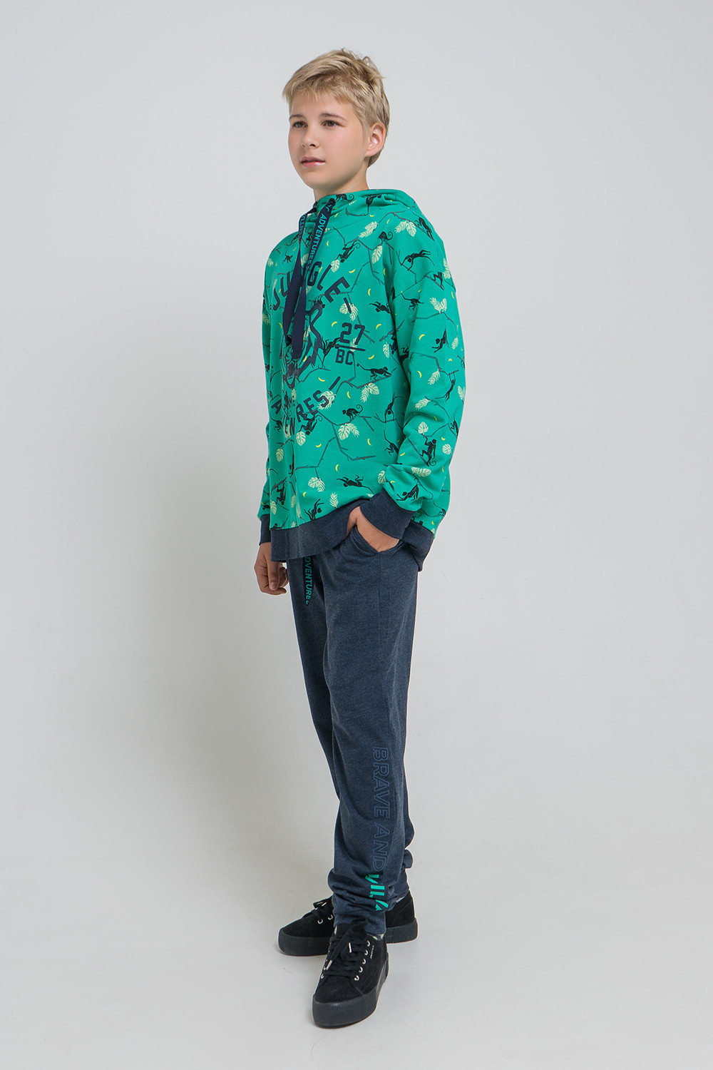 картинка Брюки для мальчика КБ 400022 индиго меланж к44 от магазина детских товаров ALiSa