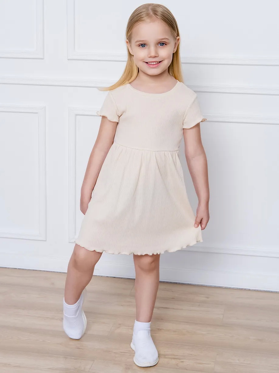 картинка Платье для девочки Youlala 1674700103 Бежевый от магазина детских товаров ALiSa