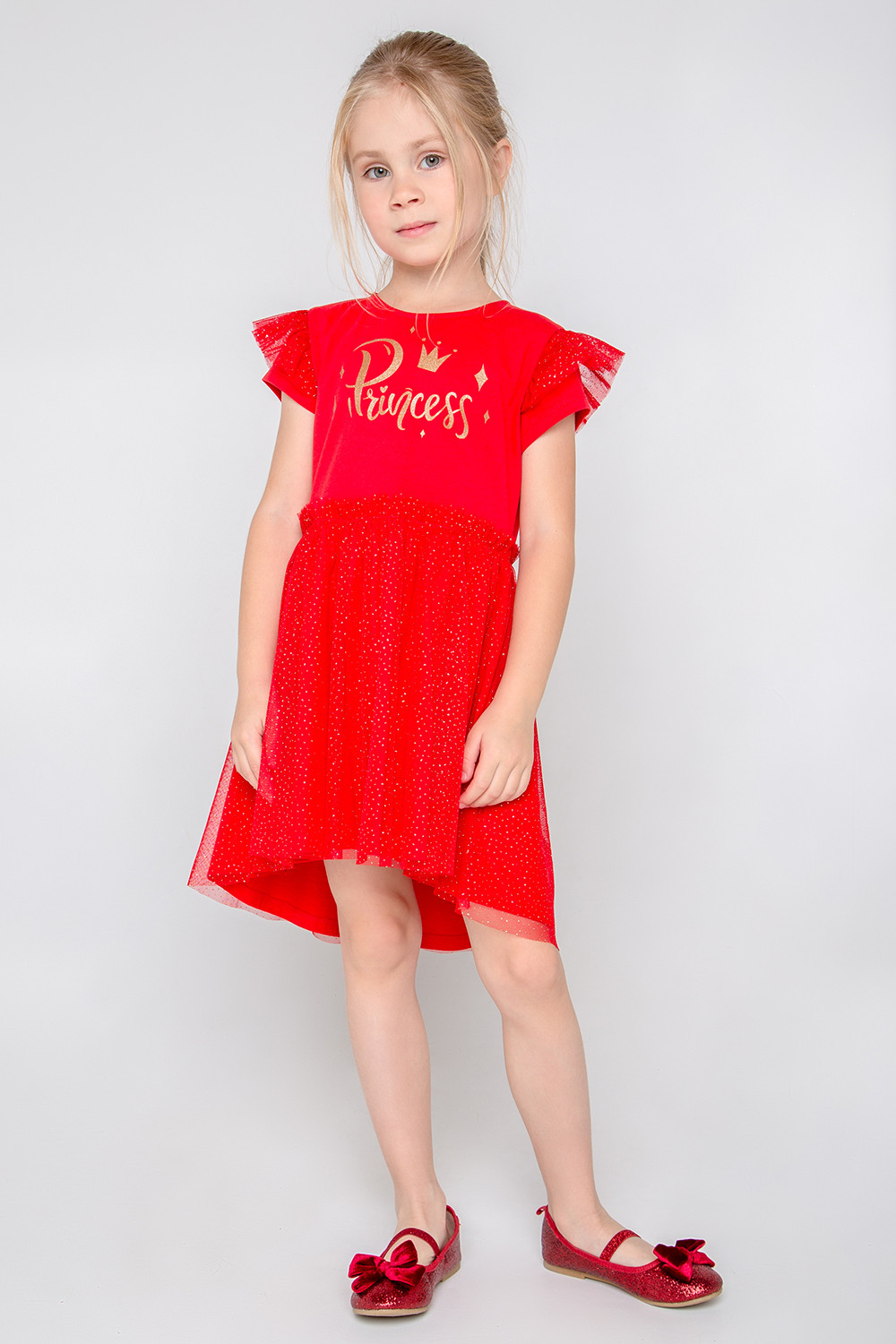 картинка Платье для девочки Crockid К 5704 насыщенно-красный от магазина детских товаров ALiSa