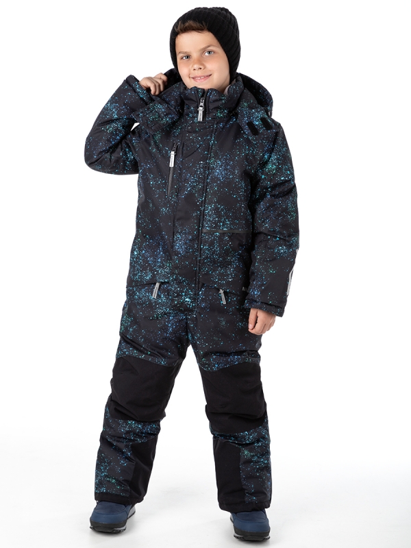 картинка Комбинезон зимний для мальчика NIKASTYLE 8з5524 Черный бирюза от магазина детских товаров ALiSa
