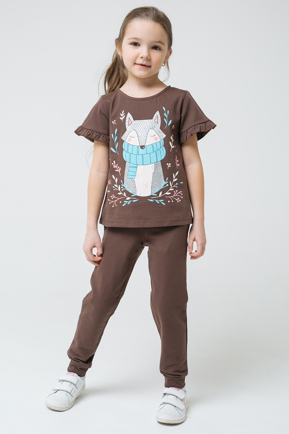 картинка Брюки для девочки Crockid К 400051 шоколадно-коричневый к1274 от магазина детских товаров ALiSa