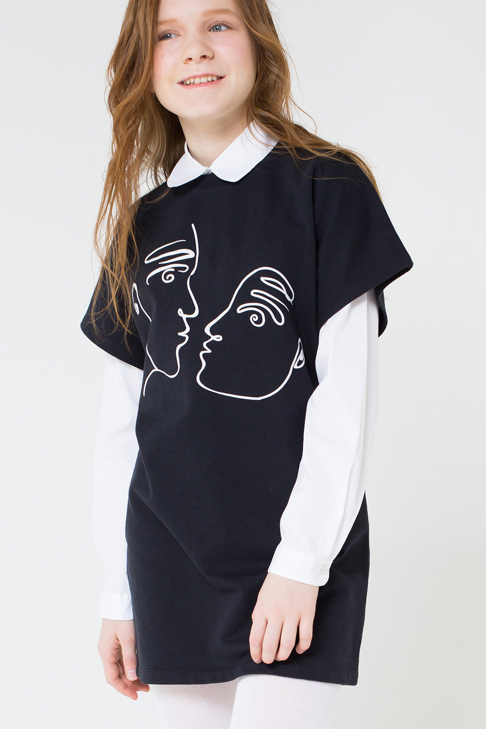 картинка Туника для девочки КБ 5571 черный к19 от магазина детских товаров ALiSa