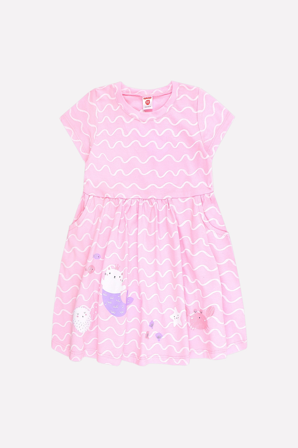 картинка Платье для девочки Crockid К 5634 розовое облако, волны от магазина детских товаров ALiSa