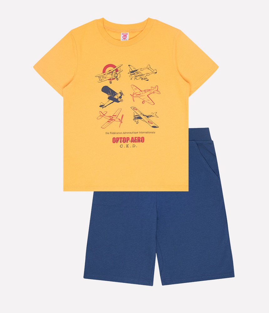 картинка Комплект для мальчика Crockid К 2594 кадмий желтый + глубокий синий от магазина детских товаров ALiSa