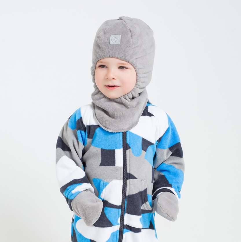 картинка Шлем флисовый для мальчика Crockid ФЛ 80005/19 ГР от магазина детских товаров ALiSa