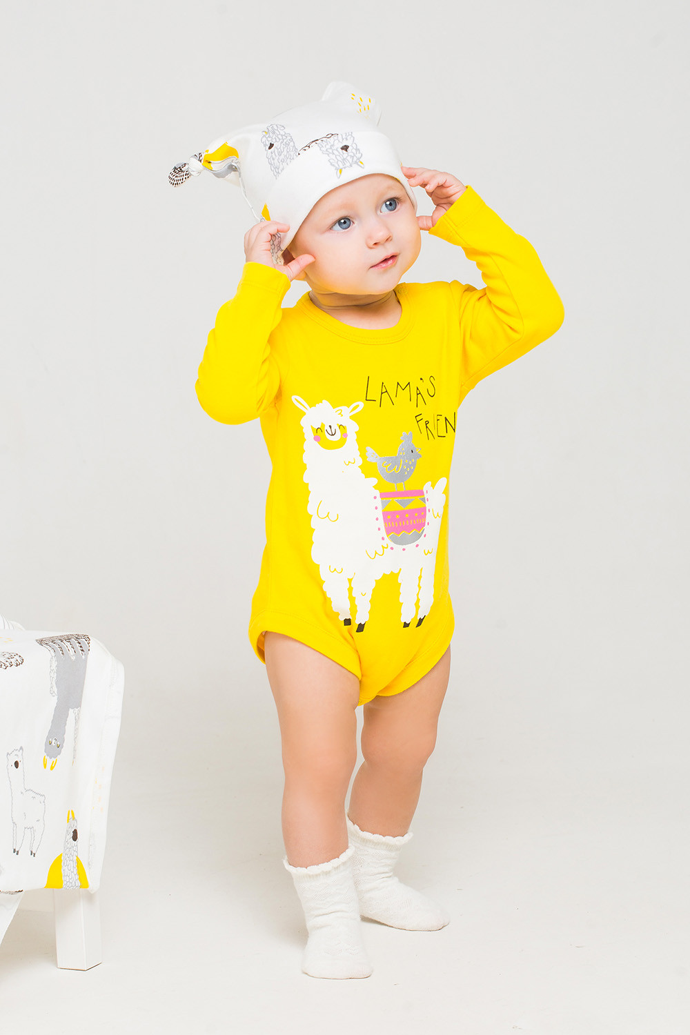 картинка Полукомбинезон для девочки Crockid К 6087 солнечный желтый от магазина детских товаров ALiSa