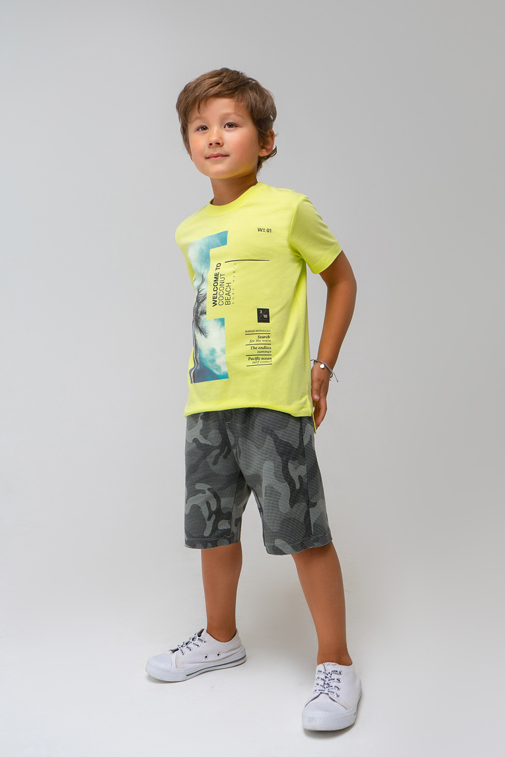 картинка Футболка для мальчика Crockid КР 301684 солнечный лайм к334 от магазина детских товаров ALiSa