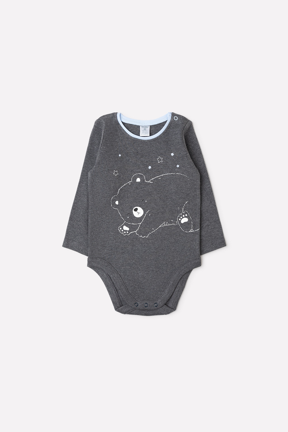 картинка Полукомбинезон Crockid К 6293 серый меланж (северный мишка) от магазина детских товаров ALiSa