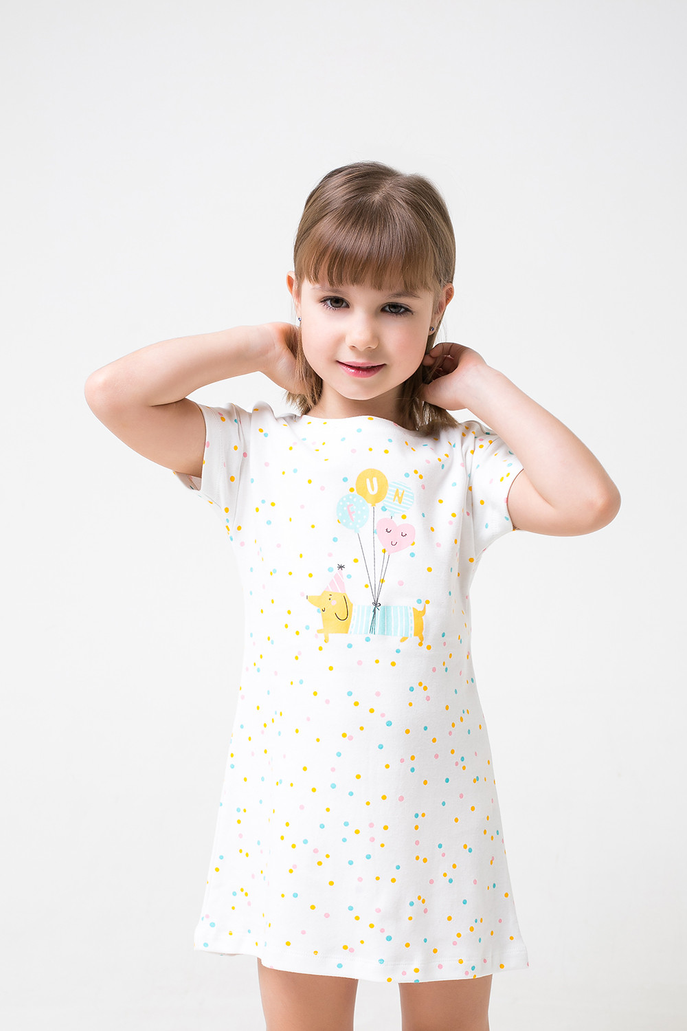 картинка Сорочка для девочки Crockid К 1139 цветное конфетти на сахаре от магазина детских товаров ALiSa