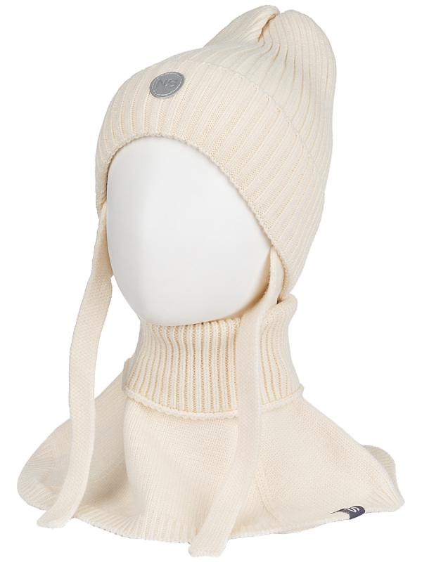 картинка Комплект шапка манишка для девочки NIKASTYLE 12з16024 Молоко от магазина детских товаров ALiSa