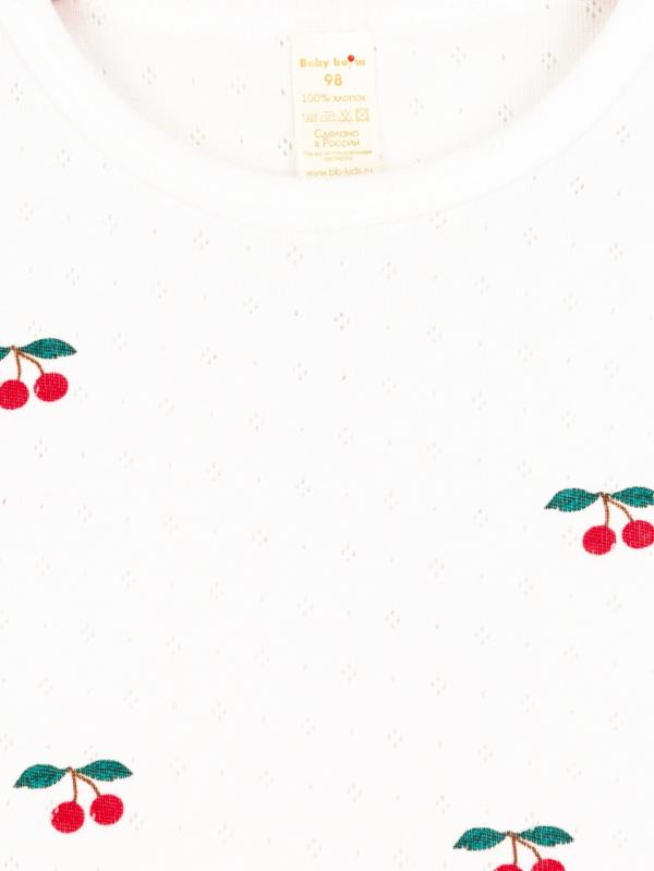 картинка Пижама для девочки Baby Boom КС21/5-Р Ажурная рибана Вишенки от магазина детских товаров ALiSa
