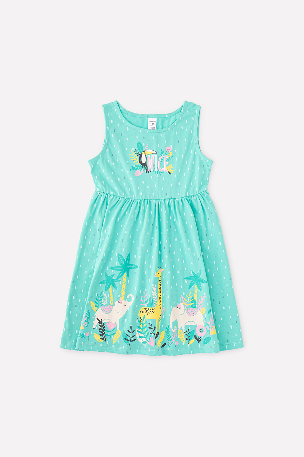 картинка Платье для девочки Crockid К 5689 насыщенная мята, горошек к1260 от магазина детских товаров ALiSa