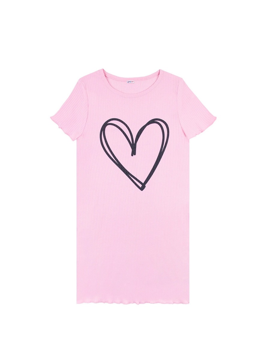 картинка Сорочка для девочки YLA 1617700105 Розовый сердце от магазина детских товаров ALiSa