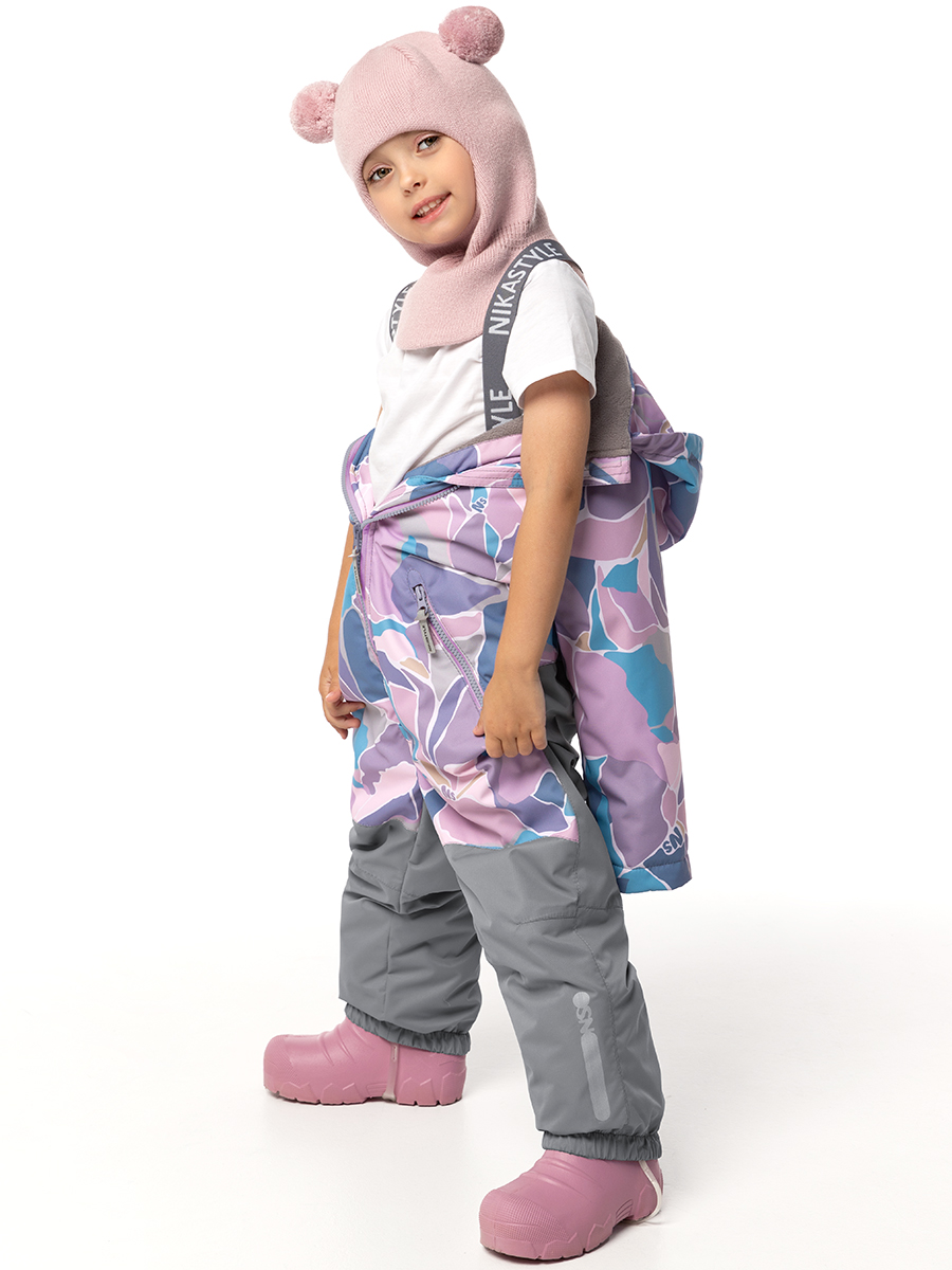 картинка Комбинезон утеплённый для девочки NIKASTYLE 8м1225 Розовый серый от магазина детских товаров ALiSa