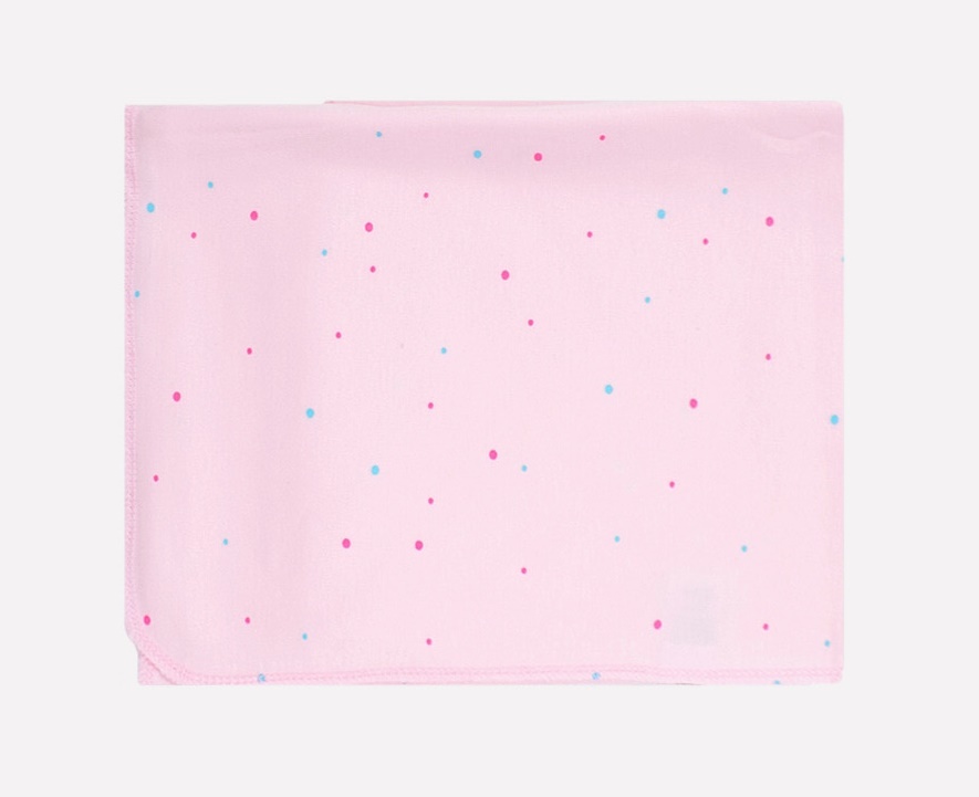 картинка Пеленка детская Crockid К 8512 цветные точки на нежно-розовом от магазина детских товаров ALiSa