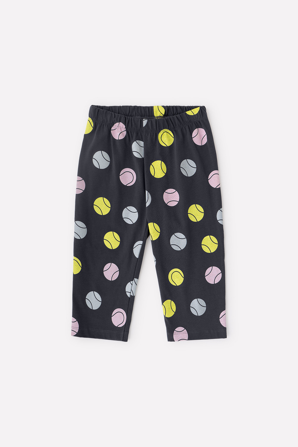 картинка Бриджи для девочки КБ 400424 темно-серый, теннисные мячи к75 от магазина детских товаров ALiSa