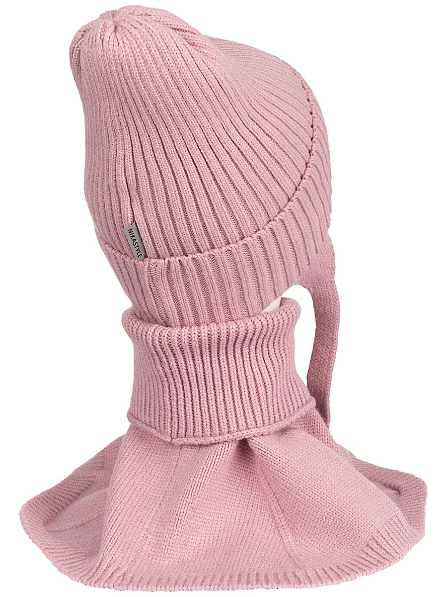 картинка Комплект шапка манишка для девочки NIKASTYLE 12з16024 Пудра от магазина детских товаров ALiSa