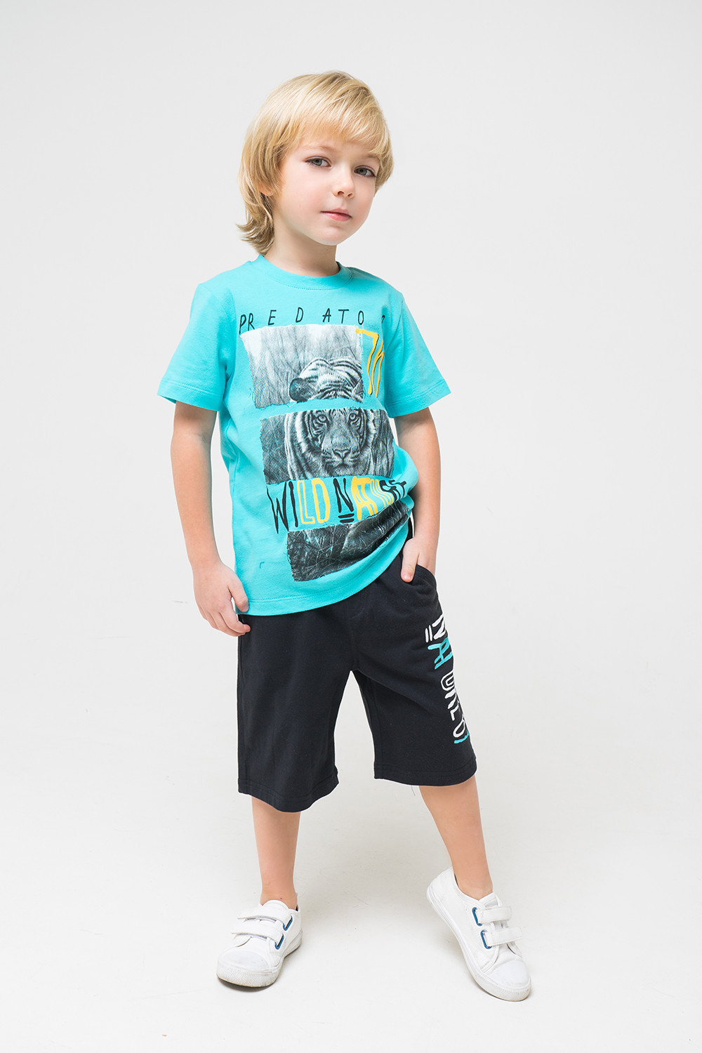 картинка Комплект для мальчика Crockid К 2663 бирюза + черный к1243 от магазина детских товаров ALiSa