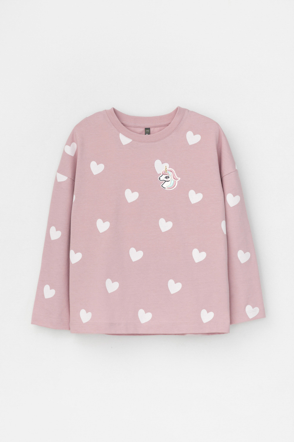 картинка Джемпер для девочки Crockid КР 302324 розово-сиреневый, сердечки к449 от магазина детских товаров ALiSa