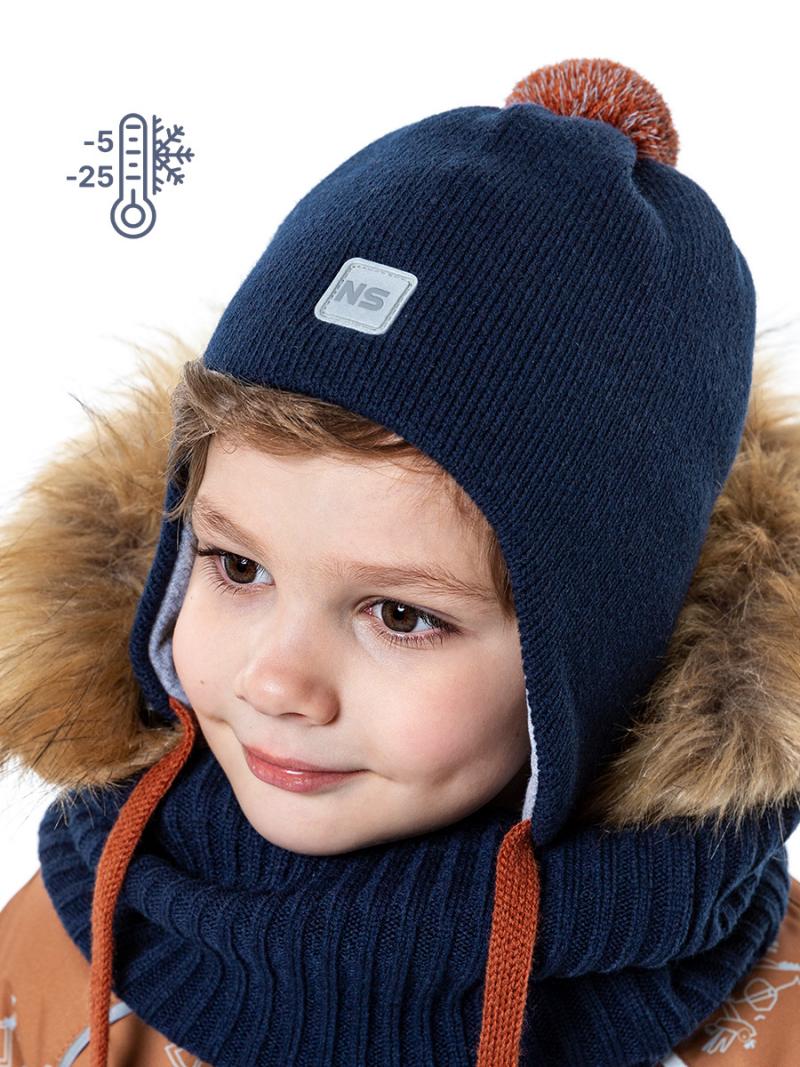 картинка Шапка утепленная для мальчика NIKASTYLE 11з13123 неви от магазина детских товаров ALiSa