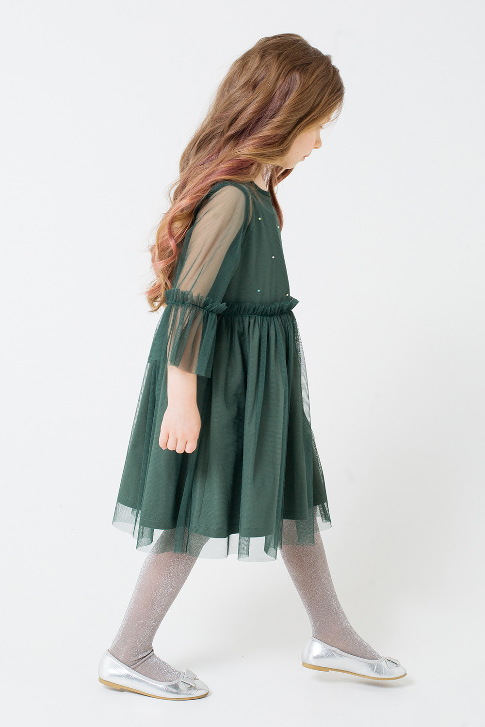 картинка Платье для девочки Crockid КР 5562 зеленый к223 от магазина детских товаров ALiSa