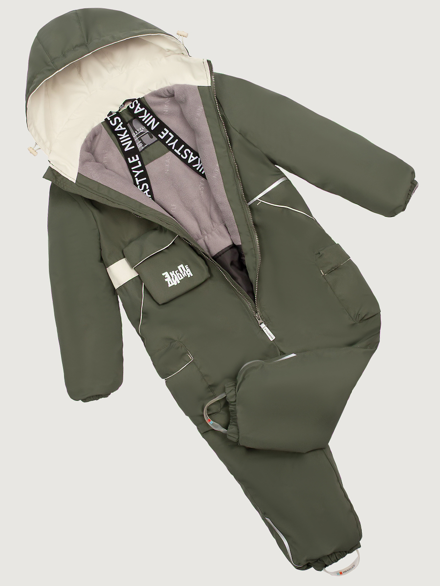 картинка Комбинезон утеплённый для мальчика NIKASTYLE 8м2725 Хаки кешью от магазина детских товаров ALiSa