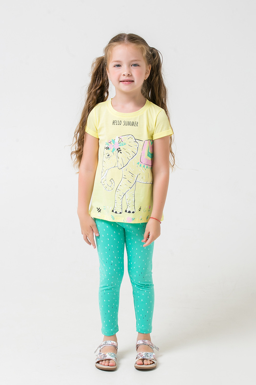 картинка Комплект для девочки Crockid К 2761 светло-желтый + насыщенная мята к1260 от магазина детских товаров ALiSa