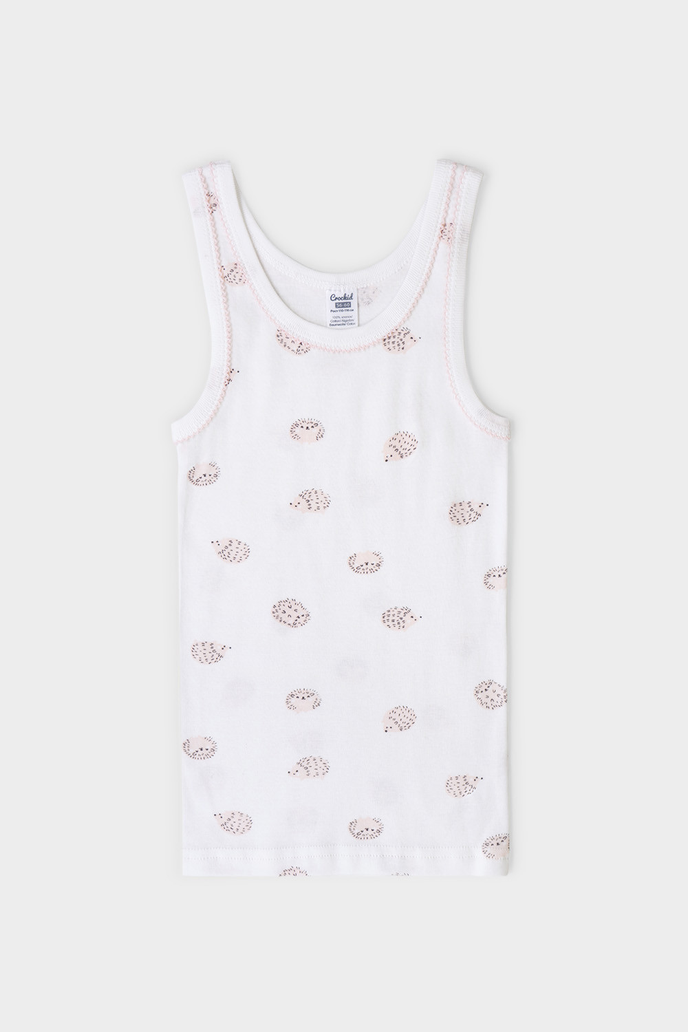 картинка Майка для девочки Crockid К 1066 маленькие ежики на сахаре от магазина детских товаров ALiSa