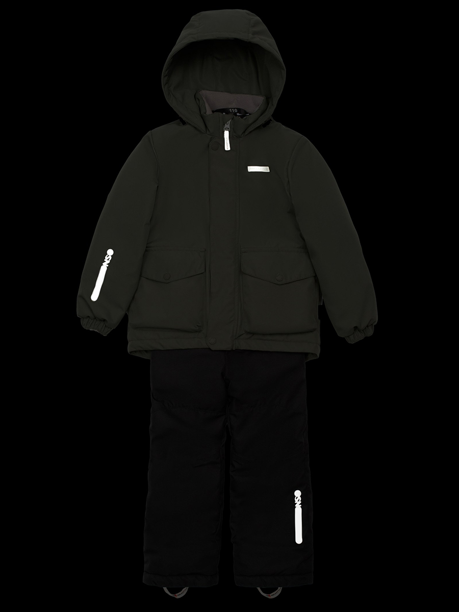 картинка Комплект утеплённый для мальчика NIKASTYLE 7м2325 Хаки черный от магазина детских товаров ALiSa