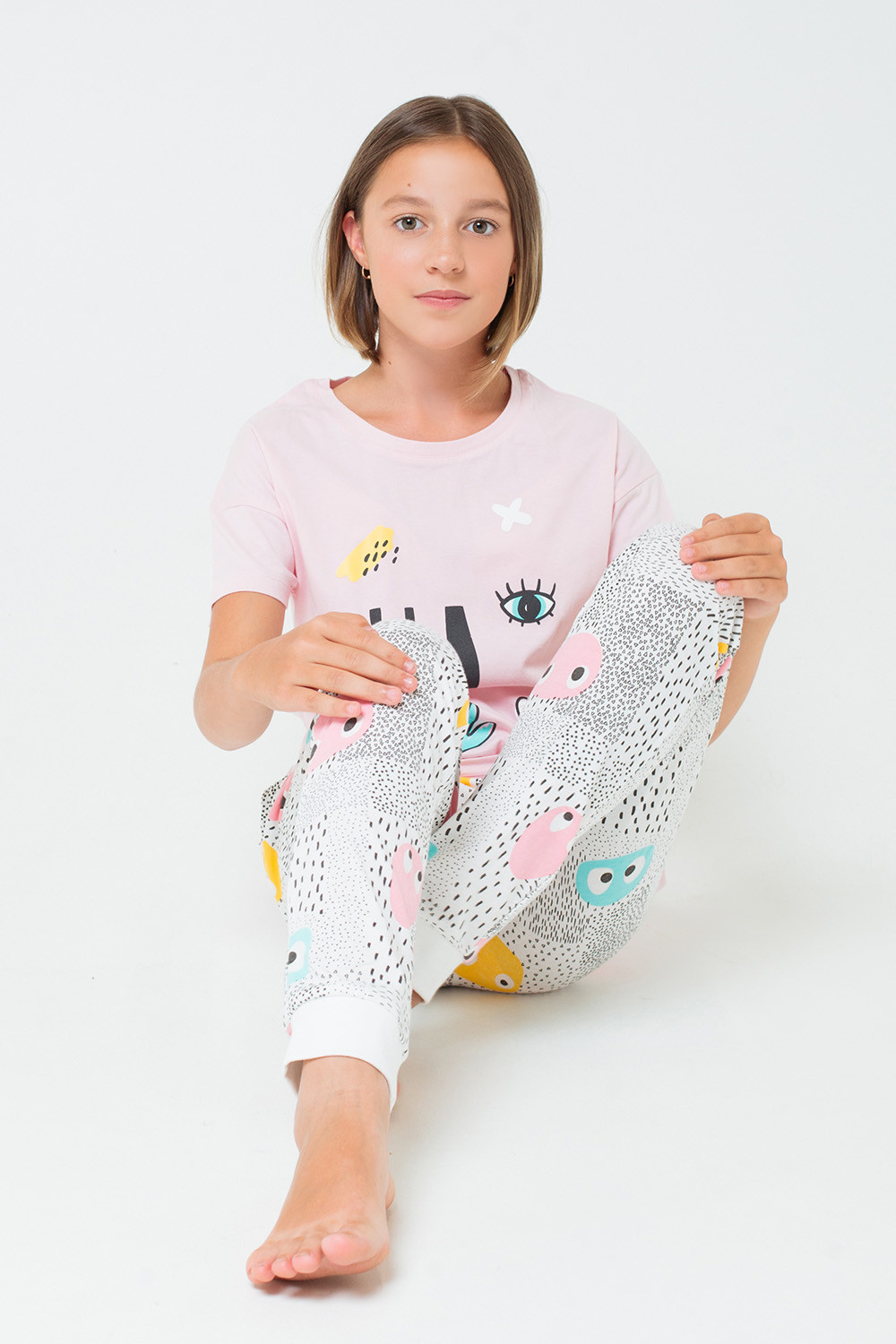 картинка Комплект для девочки Crockid КБ 2616 холодно-розовый + смайлики от магазина детских товаров ALiSa