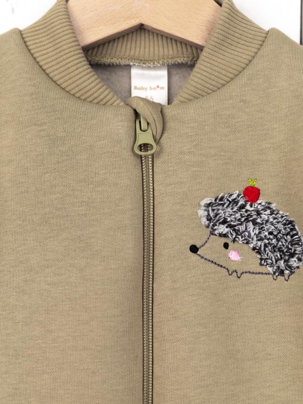 картинка Комбинезон на стопе Baby Boom К381/2-Ф Ёжик светло-оливковый от магазина детских товаров ALiSa