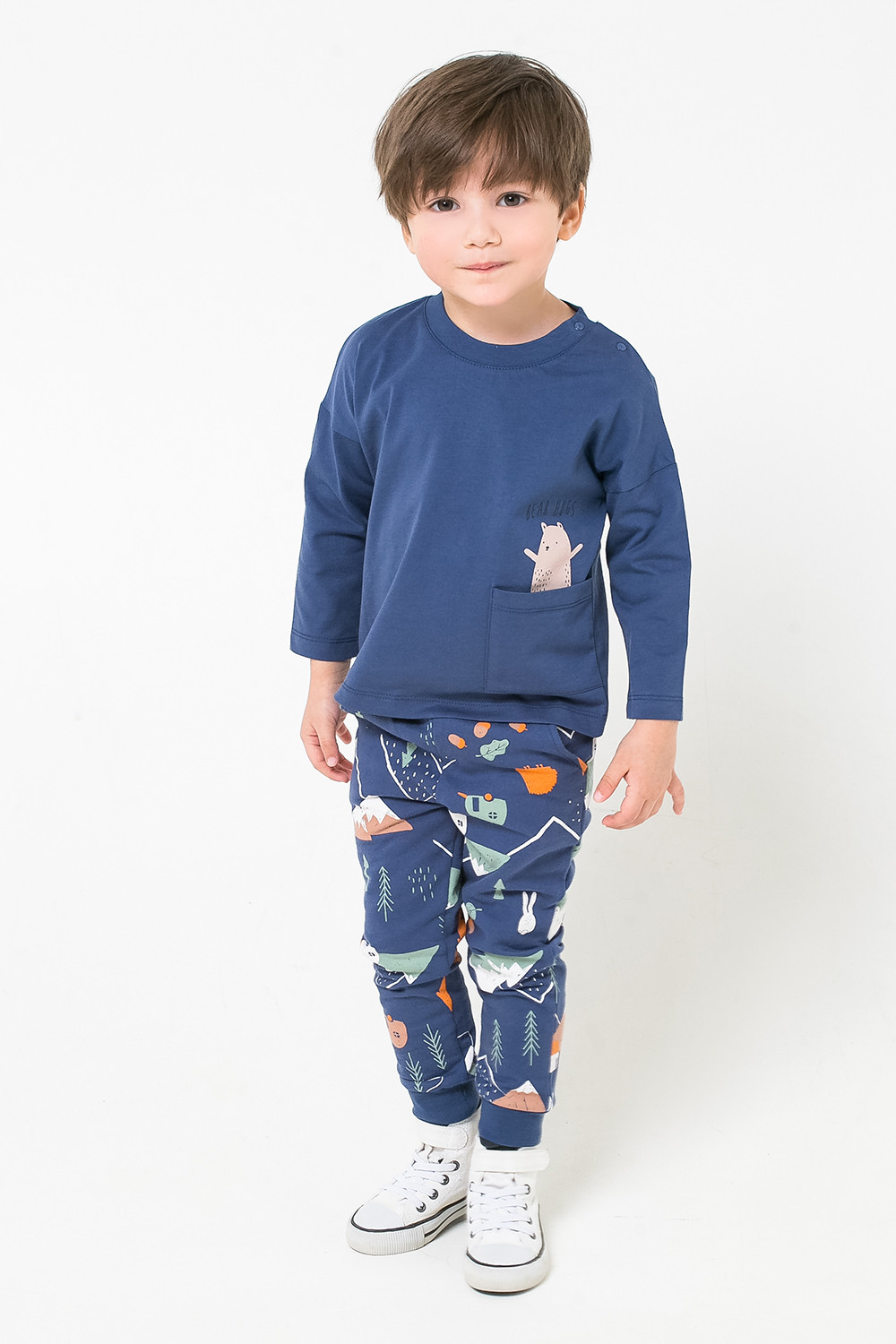 картинка Джемпер для мальчика Crockid КР 301052 темно-синий к258 от магазина детских товаров ALiSa