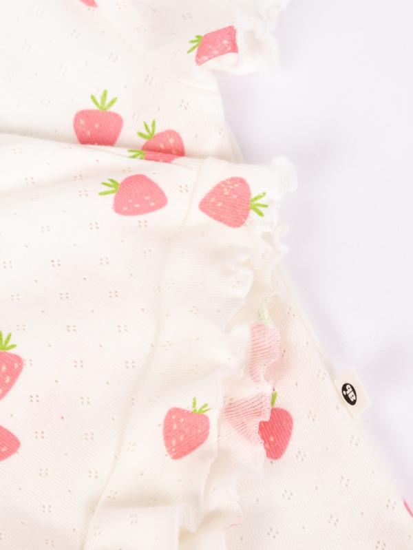 картинка Пижама для девочки Baby Boom КС21/6-Р Ажурная рибана Клубнички от магазина детских товаров ALiSa