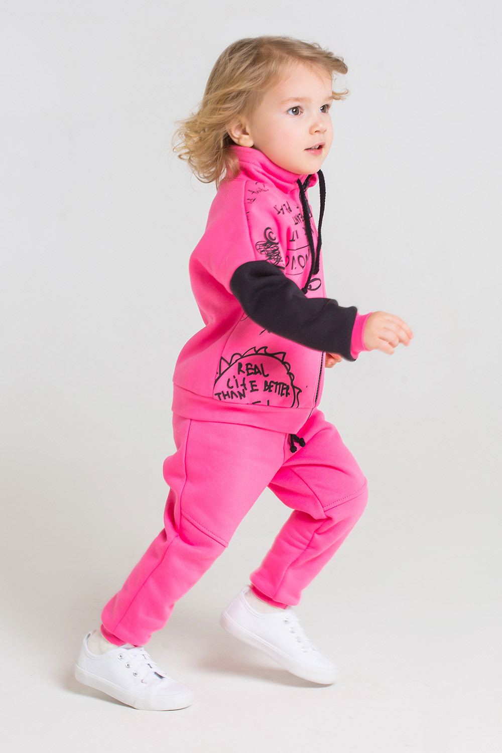 картинка Брюки для девочки Crockid КР 4759 ярко-розовый к229 от магазина детских товаров ALiSa