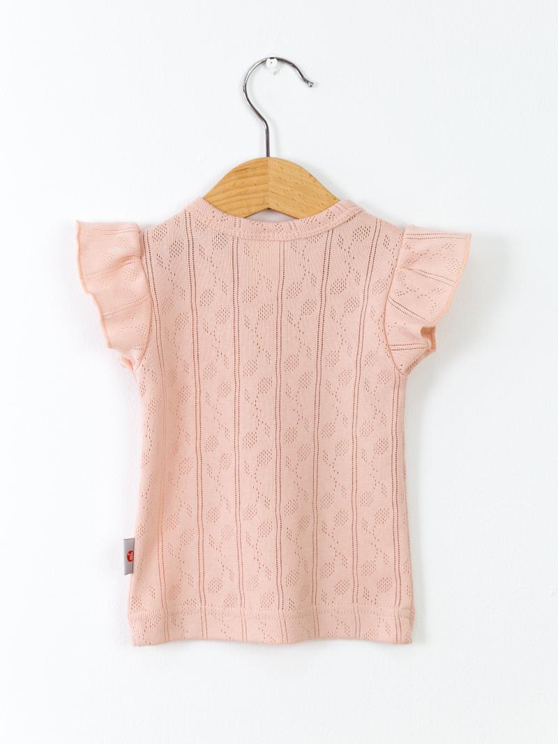 картинка Футболка для девочки Baby Boom Ф62/18-Р Ажур Персик от магазина детских товаров ALiSa