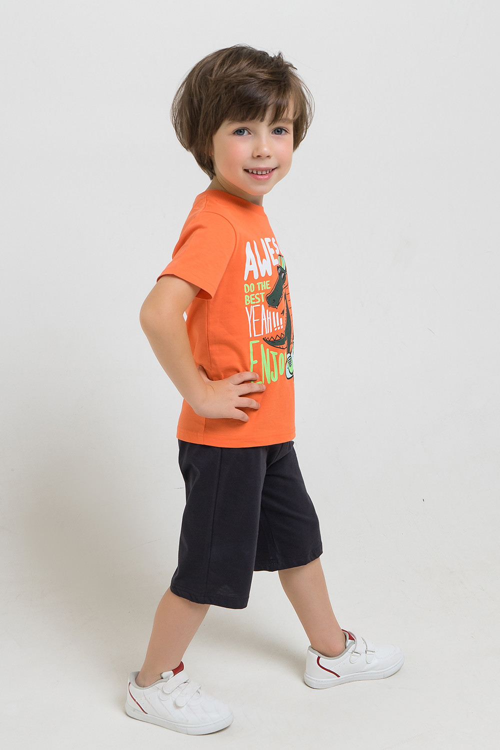 картинка Комплект для мальчика Crockid К 2749 оранжевый апельсин + уголный серый к1261 от магазина детских товаров ALiSa