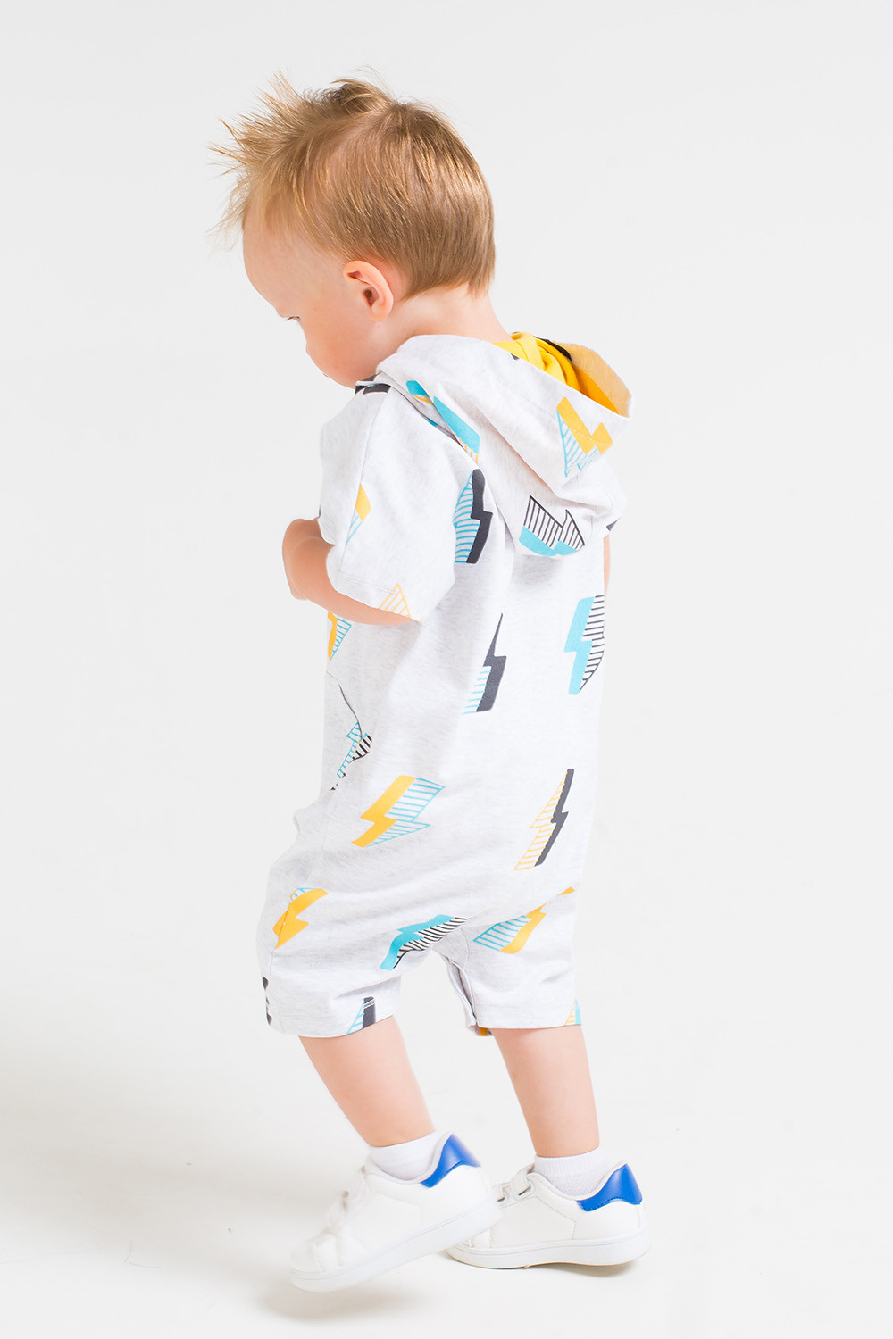 картинка Полукомбинезон для мальчика Crockid КР 6323 светло-серый меланж, молнии к250 от магазина детских товаров ALiSa
