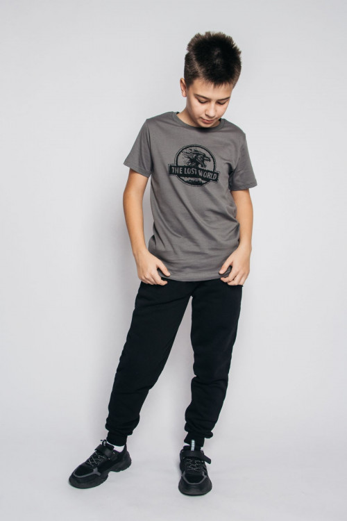 картинка Футболка для мальчика Let's go LG 52334 Серый от магазина детских товаров ALiSa