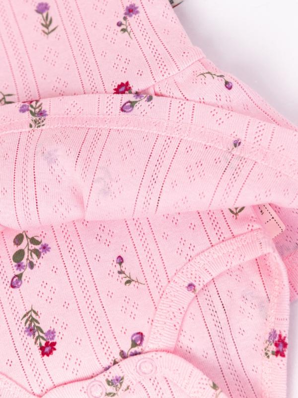 картинка Боди-платье для девочки Baby Boom Б138/5-Р Цветочки на розовом от магазина детских товаров ALiSa