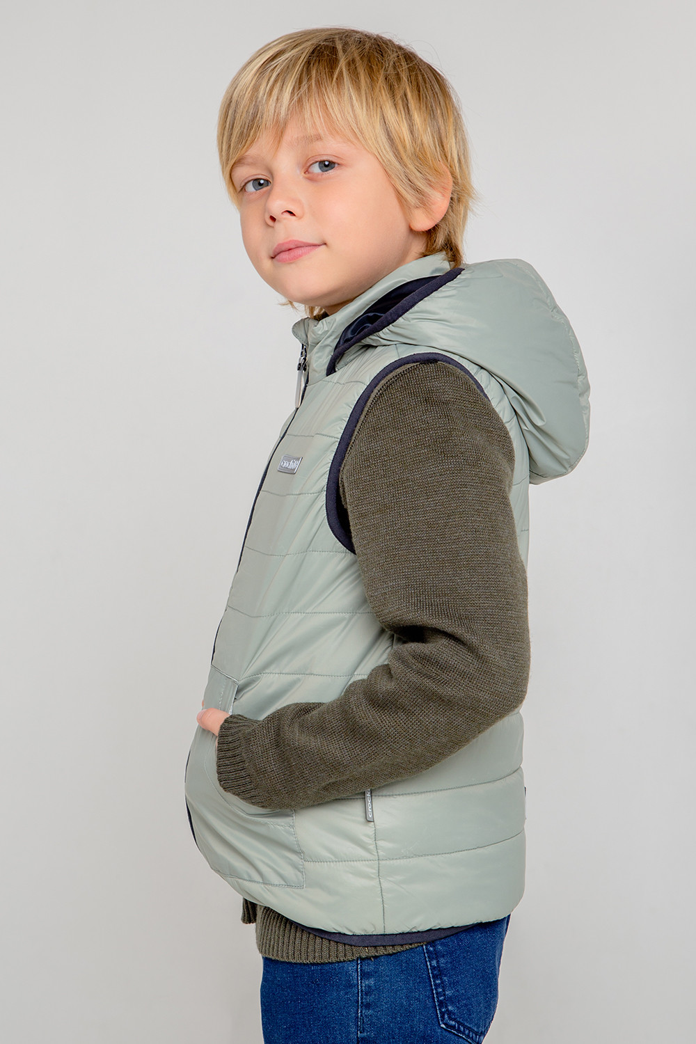 картинка Жилет демисезонный Crockid ВК 35009/9 ГР от магазина детских товаров ALiSa