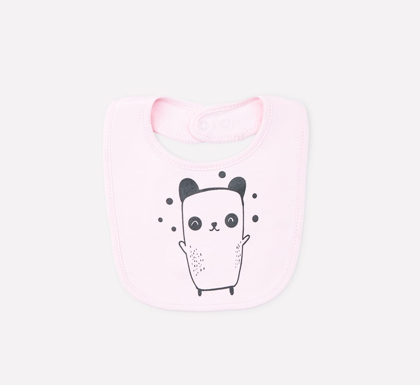 картинка Фартук-нагрудник для девочки Crockid К 8526 пыльно-розовый (панда и друзья) от магазина детских товаров ALiSa