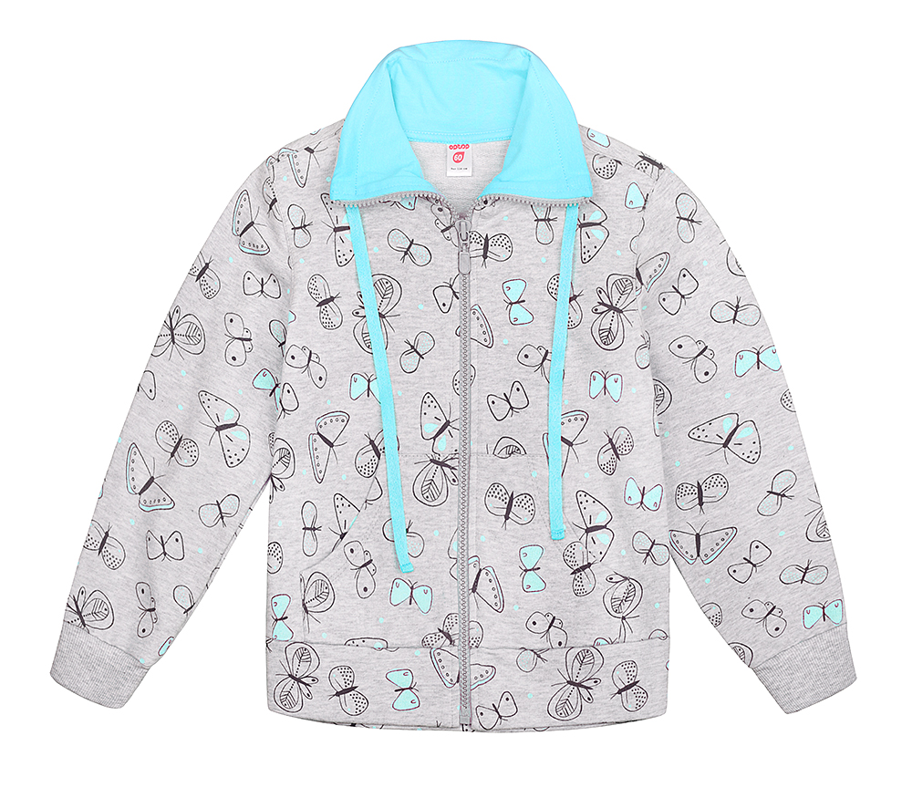 картинка Куртка для девочки Crockid К 300445 яр.минт бабочки на меланже к115 от магазина детских товаров ALiSa