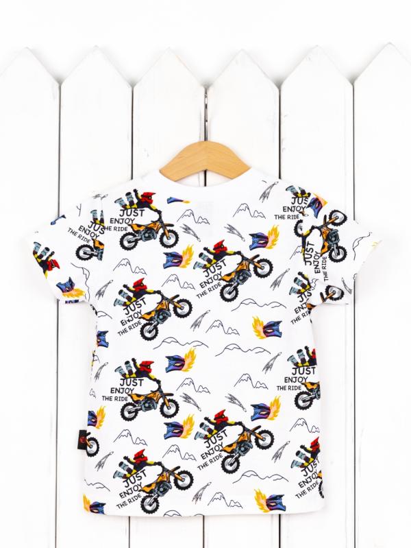 картинка Футболка для мальчика Baby Boom Ф96/5-К Мотоциклы от магазина детских товаров ALiSa