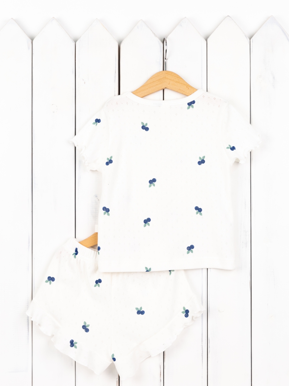 картинка Пижама для девочки Baby Boom КС21/4-Р Ажурная рибана Черника от магазина детских товаров ALiSa