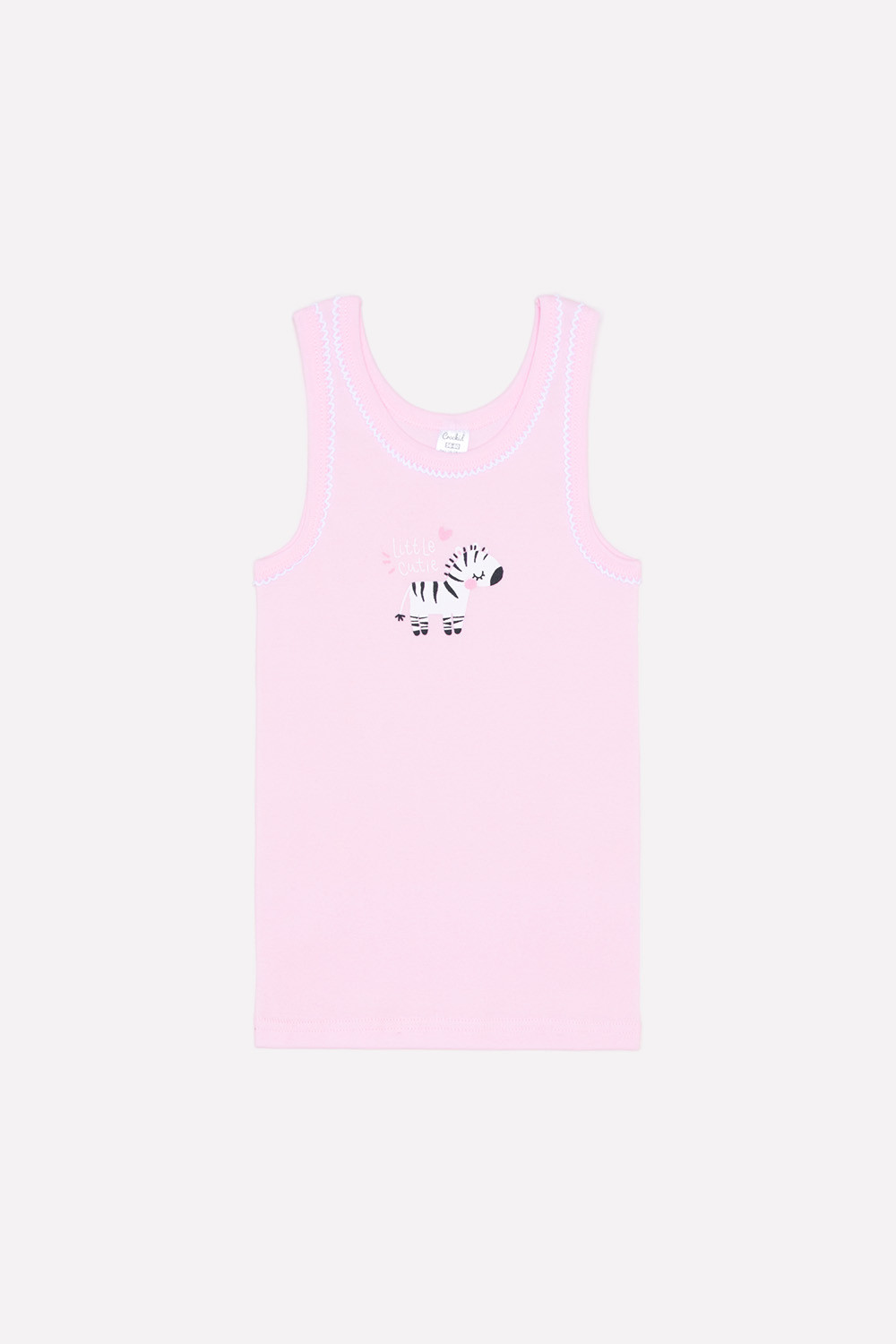 картинка Майка для девочки Crockid К 1066 нежно-розовый зебры от магазина детских товаров ALiSa